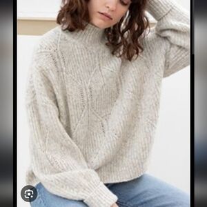 NWT & Other Stories Cable Knit Mock Neck Sweater - Small